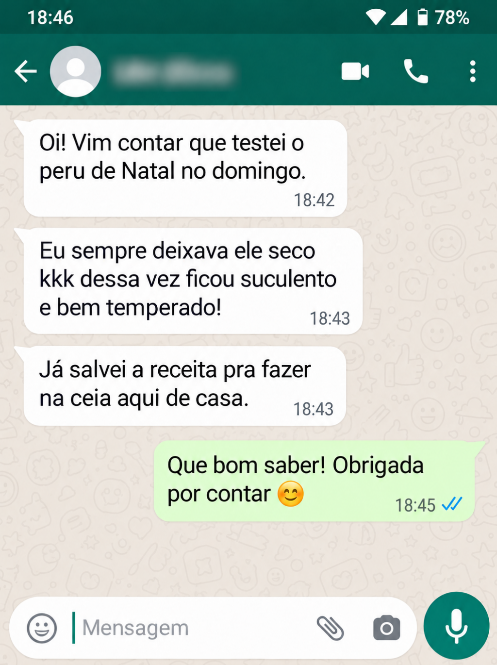 Conversa fictícia: Peru de Natal