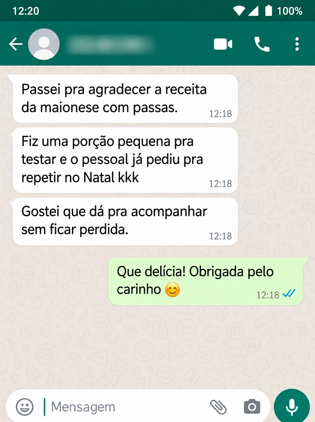 Conversa fictícia: Maionese com passas