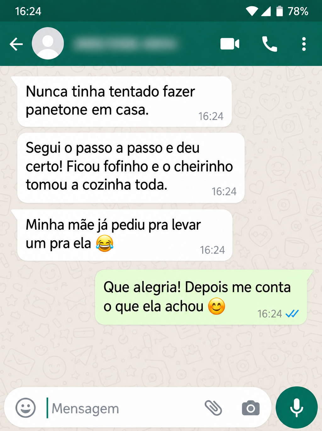 Conversa fictícia: Panetone caseiro