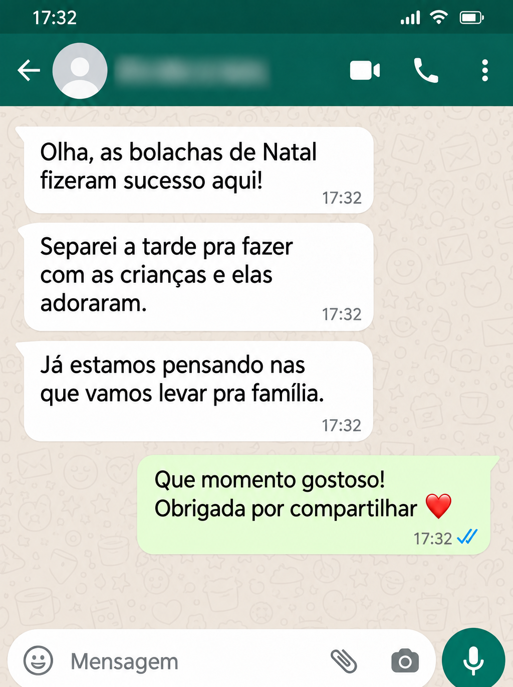 Conversa fictícia: Bolachas de Natal em família