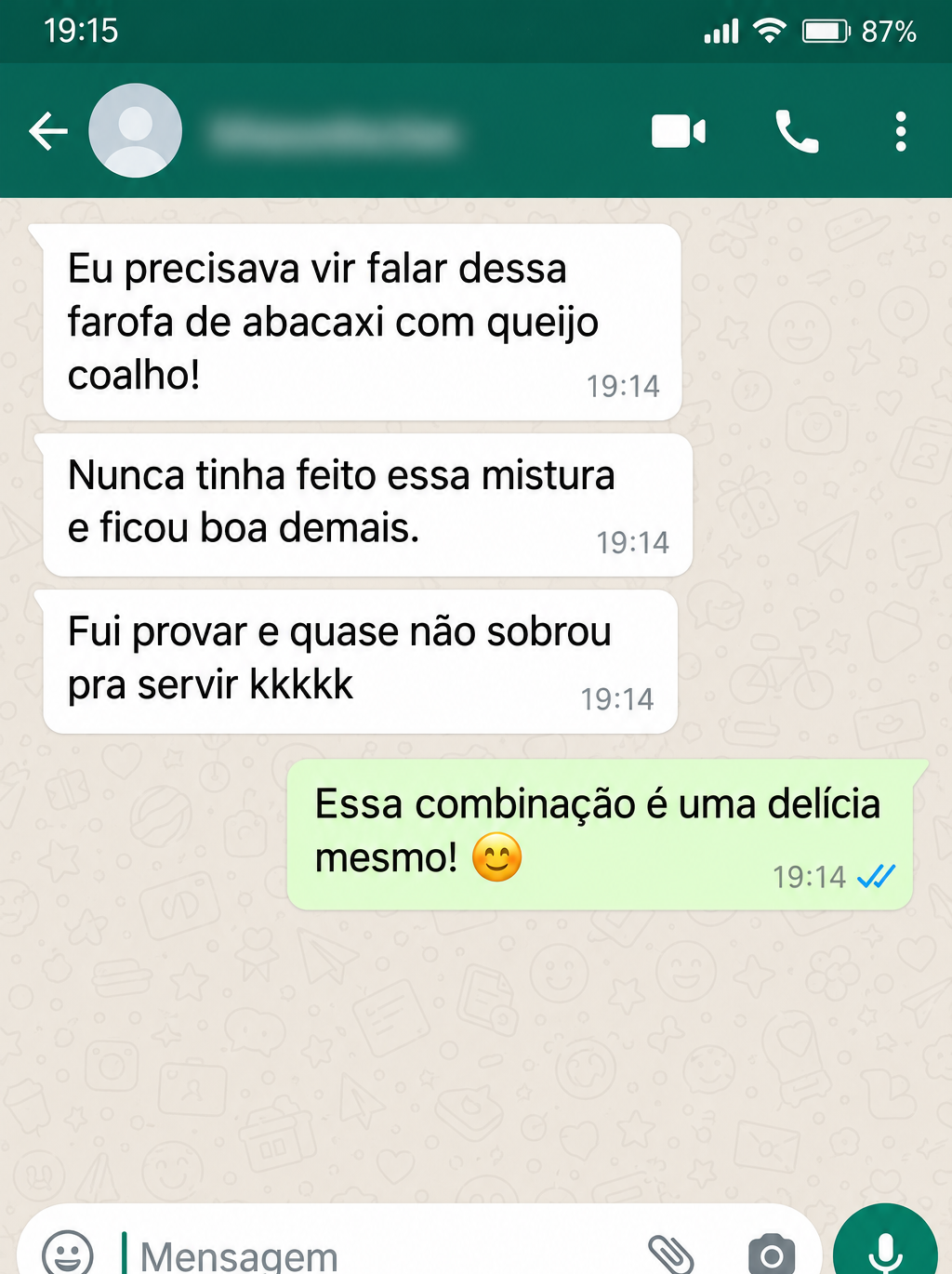 Conversa fictícia: Uma combinação de sabores na farofa