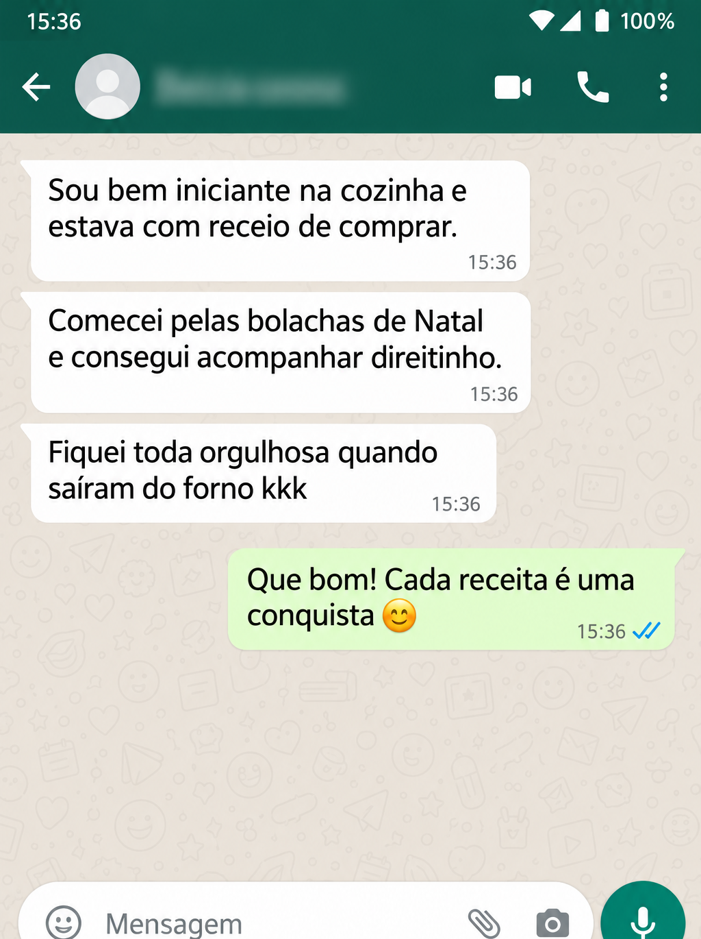 Conversa fictícia: Primeiros passos na cozinha